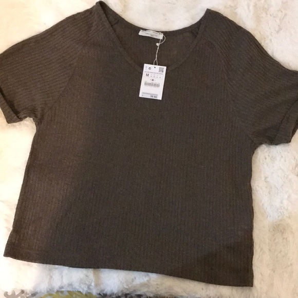 Zara Tops - Zara Collection Olive Green Shirt